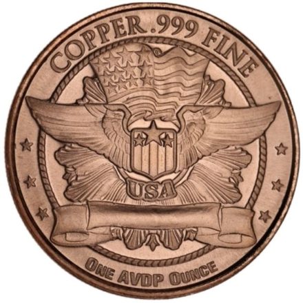 Saint Gaudens 1 oz Copper Round