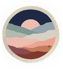 Slowtide - Painted Mt. 2 Round Towel