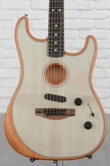 Fender American Acoustasonic Stratocaster Acoustic-electric Guitar - Transparent Sonic Blue