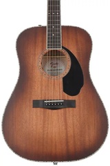 Fender PD-220E All Mahogany Dreadnought Acoustic-electric Guitar - Aged Cognac Burst