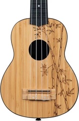 Kala Ukadelic Bamboo Top Soprano Ukulele - Natural Satin