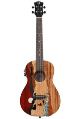 Luna Vista Deer Acoustic-electric Baritone Ukulele - Gloss Natural