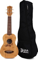 Luna Bamboo Soprano Ukulele - Satin Natural