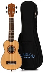 Lanikai CDST-S Cedar Solid Top Soprano Ukulele - Natural