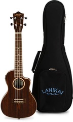 Lanikai FBCET-C Figured Bocote Thin Body Concert Acoustic-Electric Ukulele - Natural