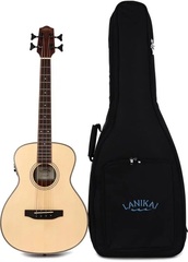 Lanikai SPST-EBU Spruce Solid Top, Morado Back and Sides Ukulele with Electronics - Bass