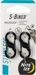 Nite Ize - S-Biner MicroLock Keychains - Package of 2 - BLACK