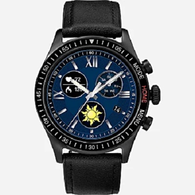 Timex Pro Leather Strap Smartwatch - Black