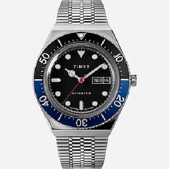 Timex - M79 Automatic Stainless Steel Bracelet Watch - Stainless-Steel/Black/Blue