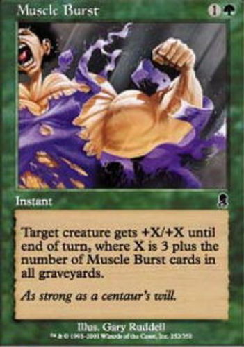 MTG 補充　foil MTG magic cards 1x Muscle Burst - Foil Odyssey NM-Mint