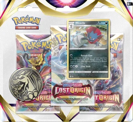 Sword & Shield - Lost Origin - 3 Pack Blister - Weavile