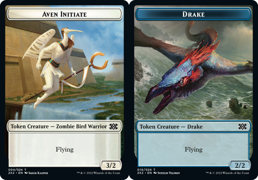 Aven Initiate Token // Drake Token - Foil