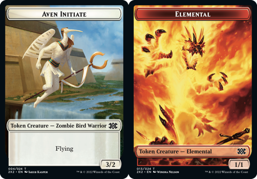 Aven Initiate Token // Elemental Token - Foil