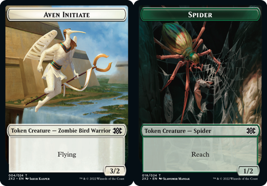 Aven Initiate Token // Spider Token - Foil