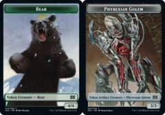 Bear (014) // Phyrexian Golem (021) Double-Sided Token - Foil