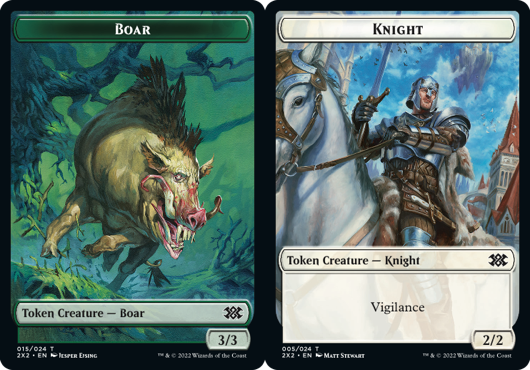 Token - Boar // Knight - Foil