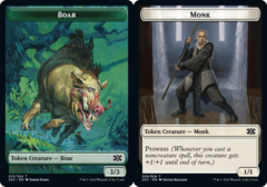 Boar Token // Monk Token - Foil