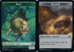 Boar (015) // Treasure (022) Double-Sided Token - Foil