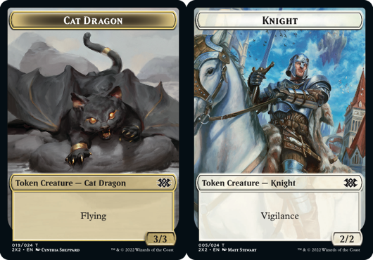 Cat Dragon Token // Knight Token - Foil