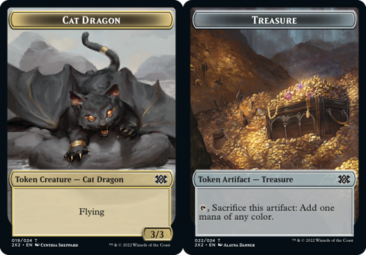 Cat Dragon Token // Treasure Token - Foil