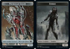 Zombie // Phyrexian Golem Double-sided Token - Foil