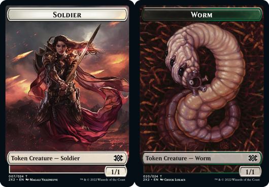 Soldier Token // Worm Token - Foil