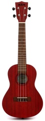 Kala Meranti Watercolor Concert Ukelele - Adobe Red