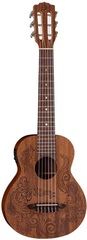 Luna Henna Dragon Mahogany Acoustic-electric Guitarlele - Open Pore