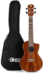 Luna High Tide Koa Concert Ukulele Acoustic-electric Ukulele - Satin Natural