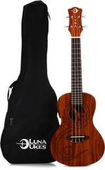 Luna Maluhia Peace Concert Ukulele A/E - Satin Natural