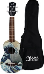 Luna Great Wave Soprano Ukulele - Great Wave Graphic