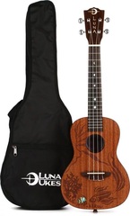 Luna Coral Solid Mahogany Concert Ukulele - Satin Natural