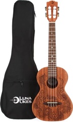 Luna Henna Dragon Mahogany Tenor Ukulele - Natural