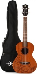 Luna Tattoo Mahogany Tenor Ukulele - Satin Natural