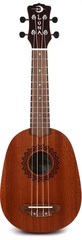 Luna Vintage Mahogany Pineapple Soprano Ukulele - Satin Natural