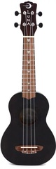 Luna Vintage Mahogany Soprano Ukulele - Black Satin