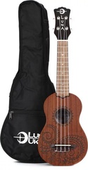 Luna Tattoo Mahogany Soprano Ukulele - Satin Natural