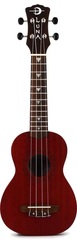 Luna Vintage Mahogany Soprano Ukulele - Red Satin