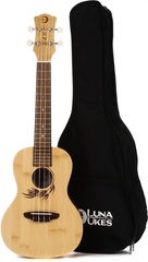 Luna Bamboo Concert Ukulele - Satin Natural