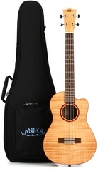 Lanikai FM-CEB Flame Maple Ukulele with Cutaway & Electronics - Baritone