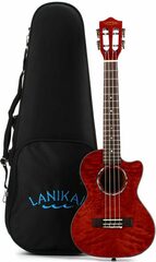 Lanikai QM-RDCET Tenor Ukulele with Cutaway & Electronics - Red Stain
