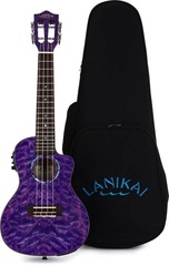 Lanikai QM-PUCEC Concert Ukulele with Cutaway & Electronics - Purple Stain