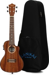 Lanikai MAS-CEC All Solid Mahogany Ukulele with Cutaway & Electronics - Concert