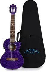 Lanikai QM-PUCET Tenor Ukulele with Cutaway & Electronics - Purple Stain