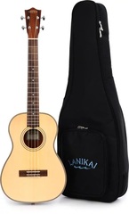 Lanikai SPST-B Spruce Solid Top, Morado Back and Sides Ukulele - Baritone