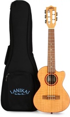 Lanikai FM-5CET Flame Maple Ukulele with Cutaway & Electronics - 5 String Tenor