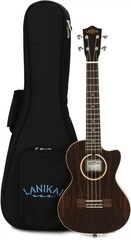 Lanikai FBCET-T Figured Bocote Thin Body Tenor Acoustic-Electric Ukulele - Natural