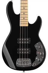 G&L CLF Research L-2000 Bass Guitar - Jet Black with Maple Fingerboard