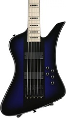 Jackson David Ellefson Kelly Bird V Signature Bass Guitar - Blue Stripe