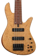 Fodera Emperor 5 Standard Special Bass Guitar - Vintage Tint Quilted Maple - Sweetwater Exclusive